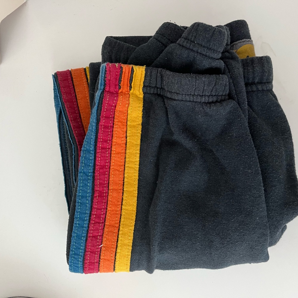 Aviator Nation - 5 STRIPE SWEATPANTS - CHARCOAL- small